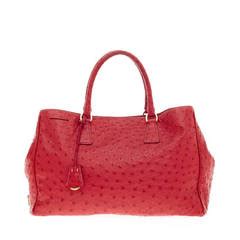 Prada Struzzo Executive Tote Ostrich Medium 